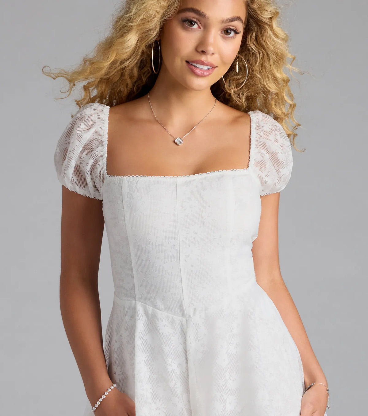 Dream Of Me Puff Sleeve Romper