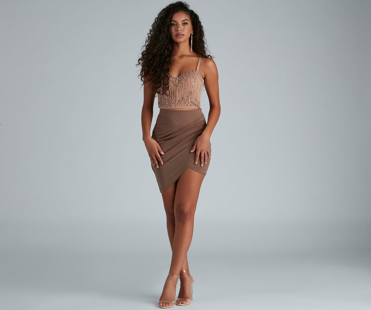 Femme Chic Asymmetrical Mini Skirt