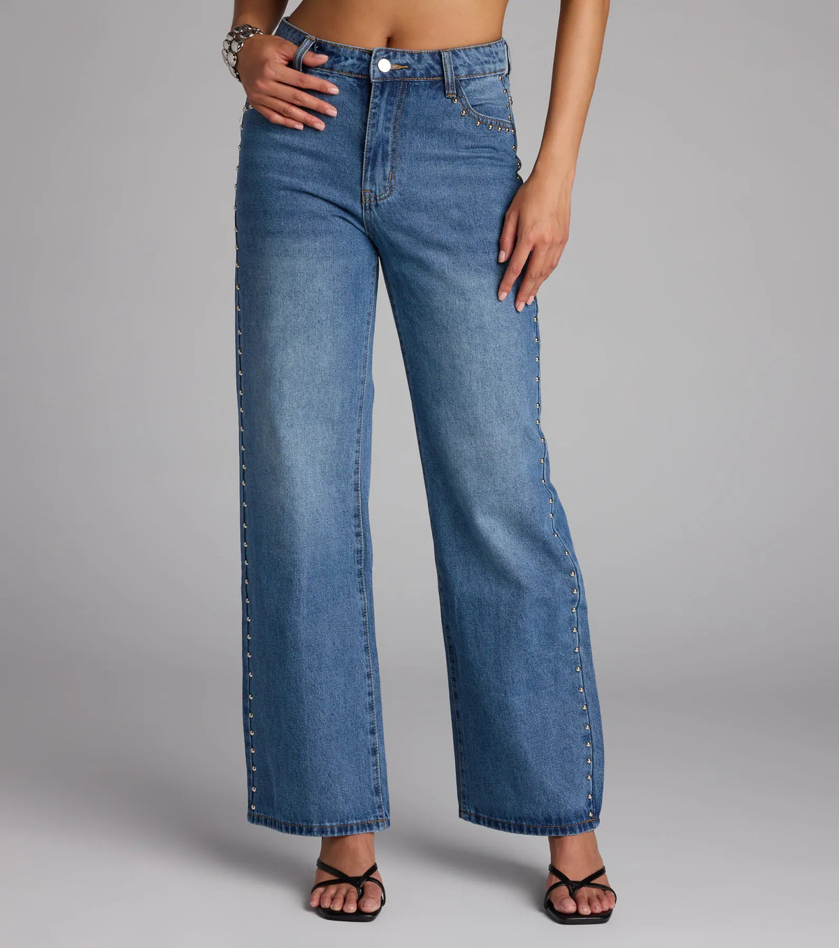 Stud Game Strong Mid-Rise Denim Jeans