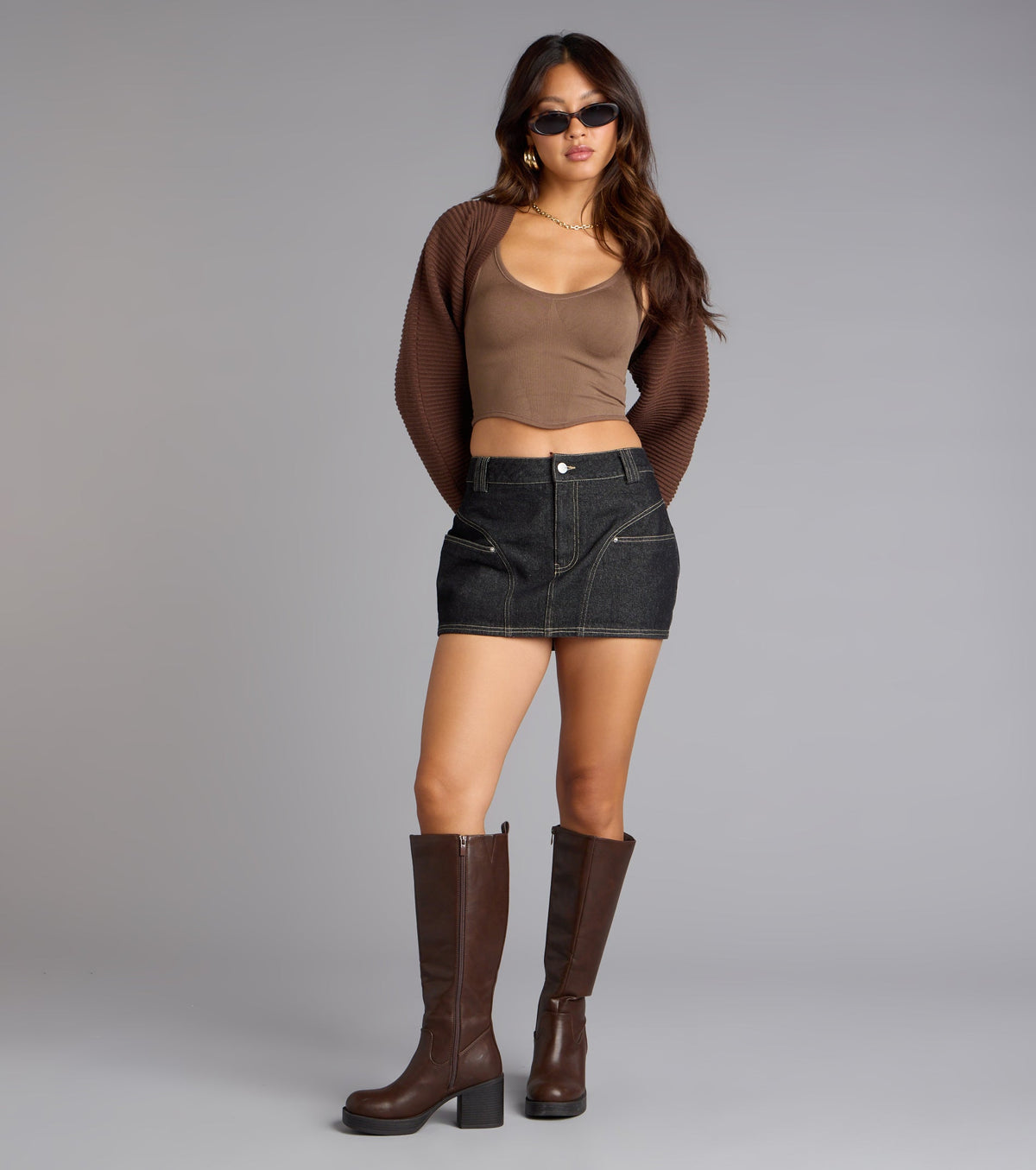 Pocket Play Denim Mini Skort