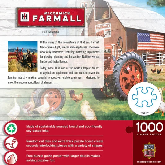 1000 Piece Jigsaw Puzzle - Farmall- Red Nostalgia | MasterPieces