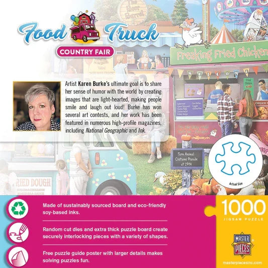 1000 Piece Jigsaw Puzzle - Food Truck Roundup- Country Fair | MasterPieces