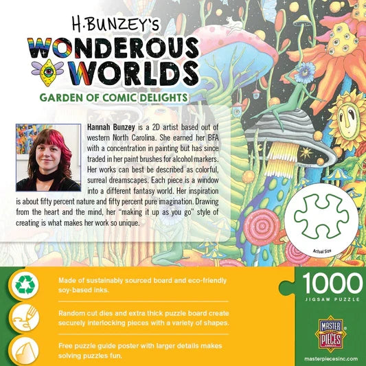 1000 Piece Jigsaw Puzzle - Wonderous Worlds- Garden of Cosmic Delights | MasterPieces