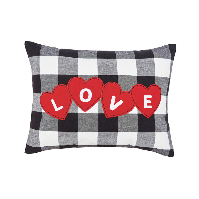 A 12in. x 16in. Love Hearts Franklin Pillow.