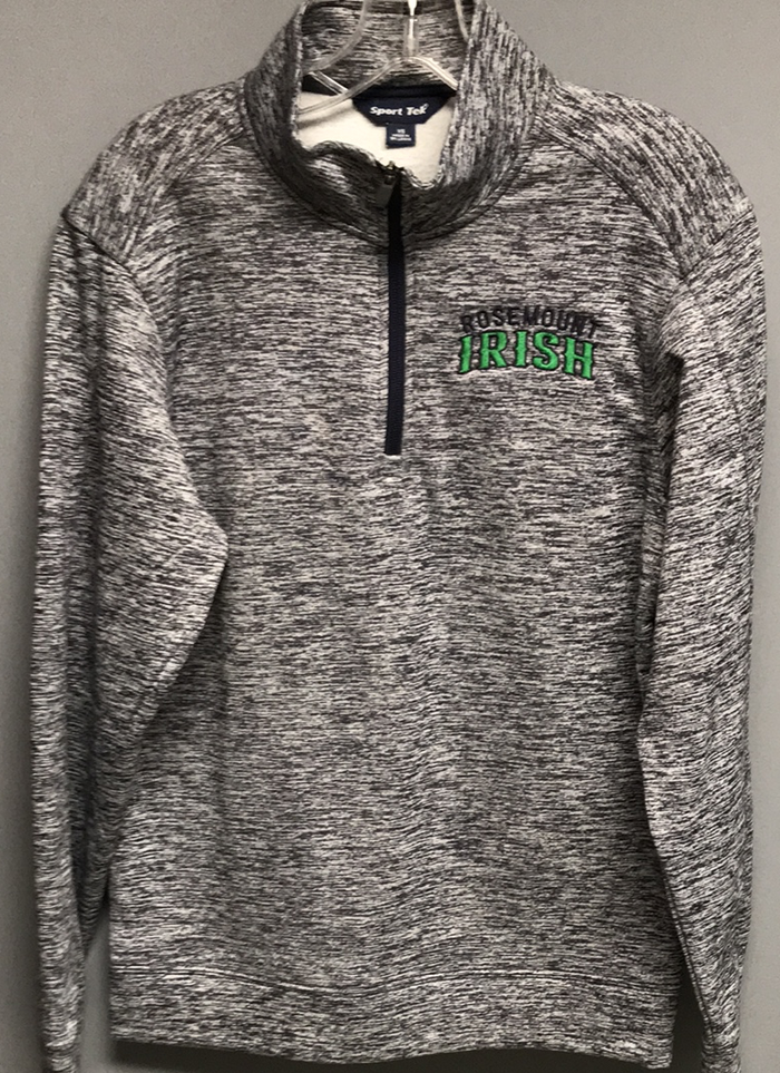 1/4 ZIP IN NAVY ELECTRIC HEATHER