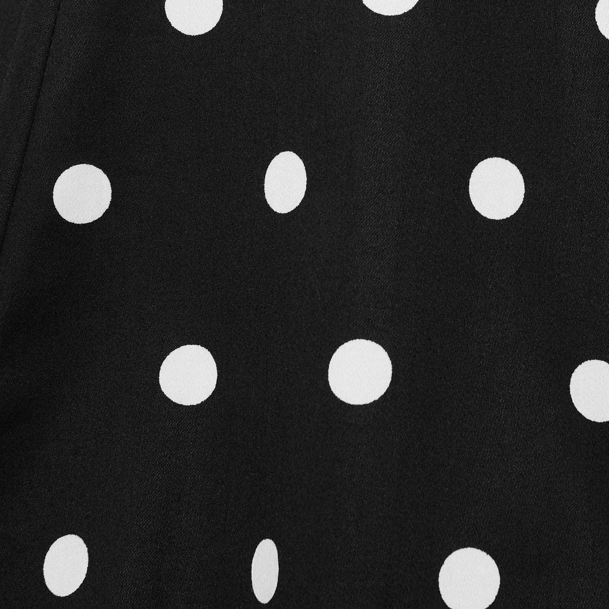 Claudia Flirty Fifties Style Polka Dot Dress In Black & White