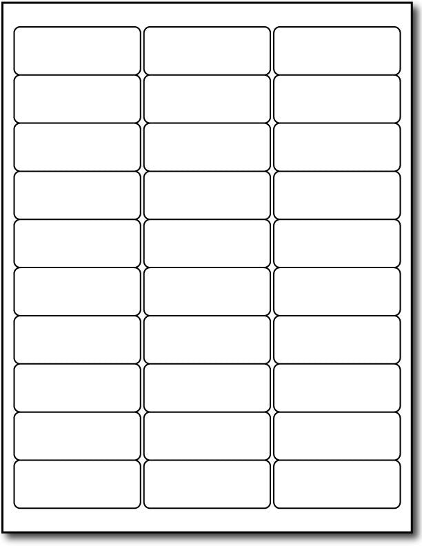 Adhesive 30-Up Removable Labels, measure (2 5/8" x 1") , compatible with inkjet and laser, matte both sides