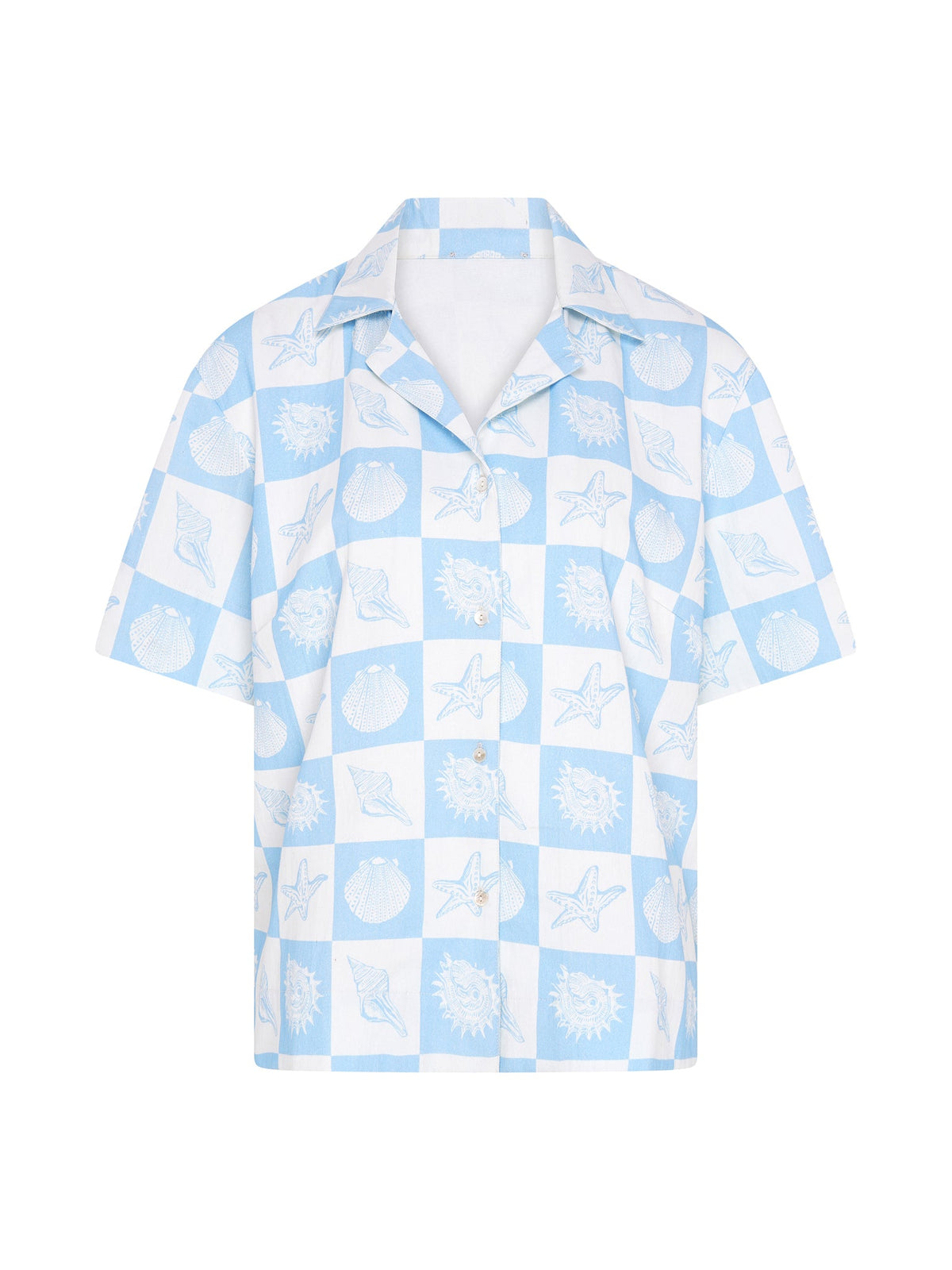 Oaklyn Shirt in Shell Checkerboard Print