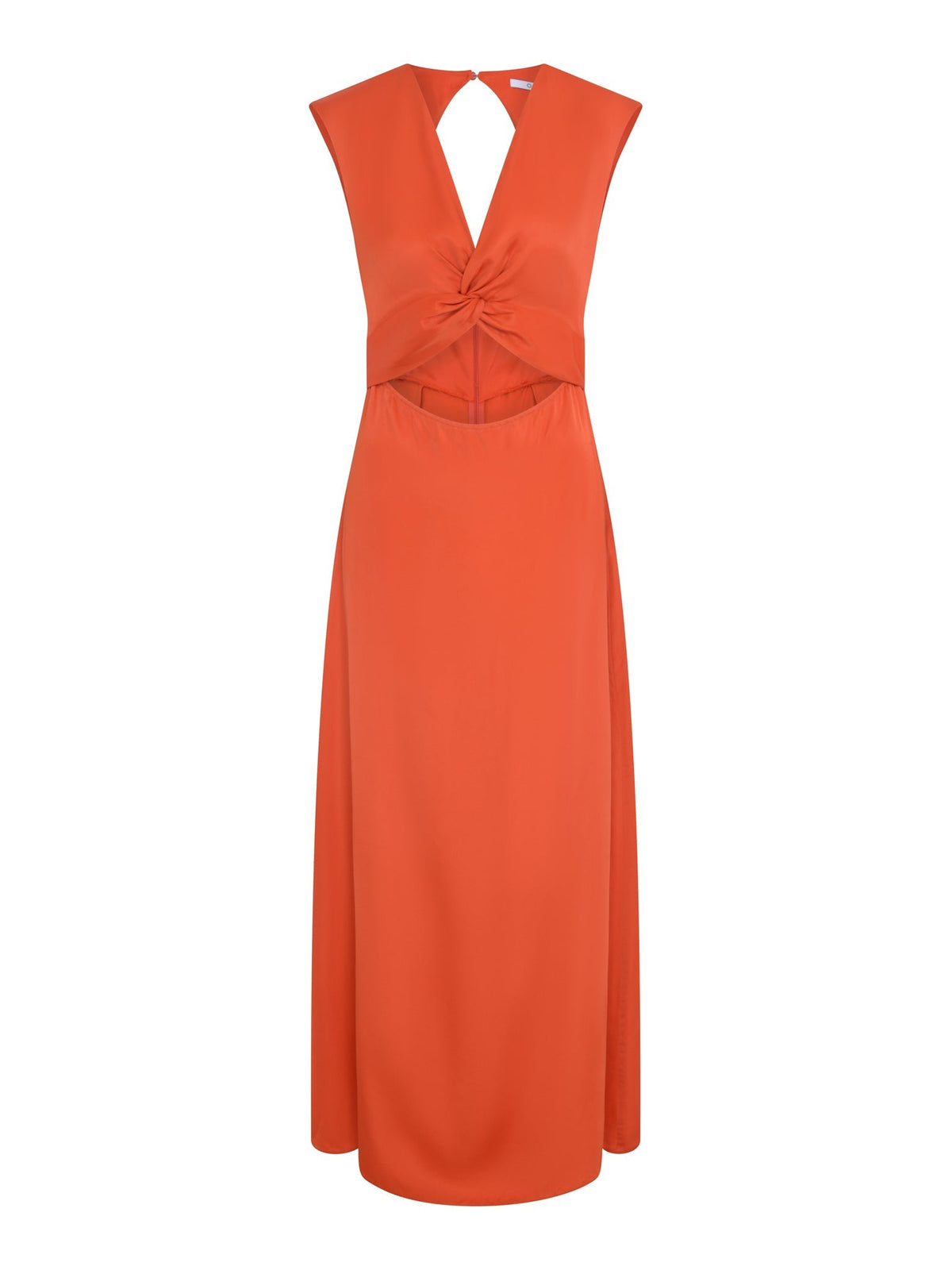Marin Twist Front Dress in Burnt Orange