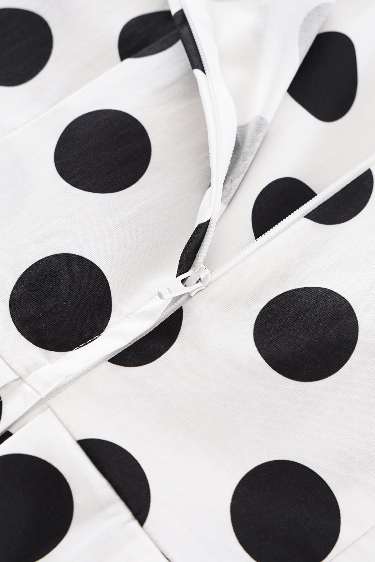 Helen White Polka Dot Cotton Midi Dress