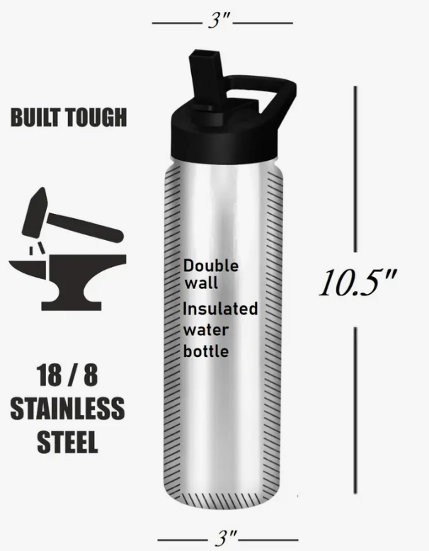 BICHON FRISE Stainless Steel Water Bottle 24 Oz. SERENGETI - Premium water bottle from E&S Pets - Just $29.99! Shop now at Pat's Monograms