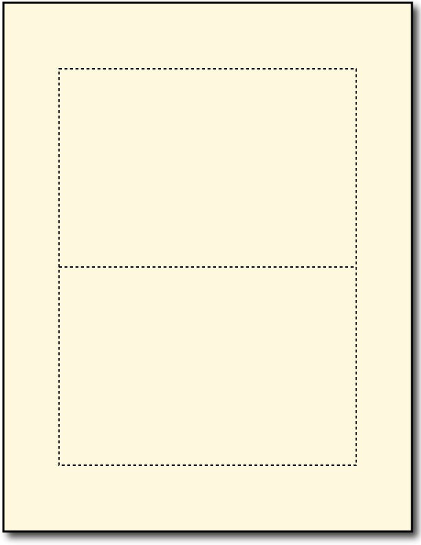 65lb Microperforated Cream Old Style 4" x 6" Postcards.