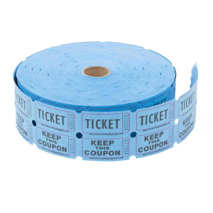 Blue Raffle Tickets - Numbered Pieces - Twin Ticket Attached