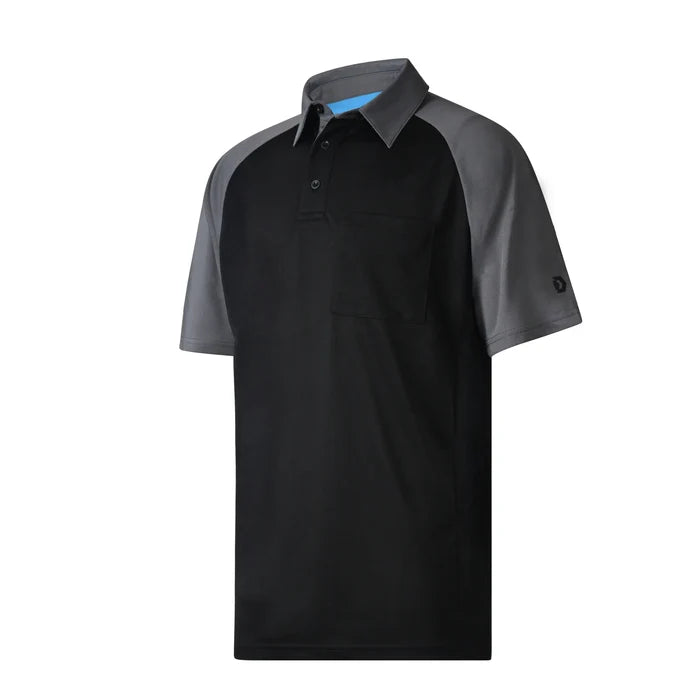 Davis MX3 Black/Charcoal Raglan Sleeve Umpire Shirt (LL CT D4)