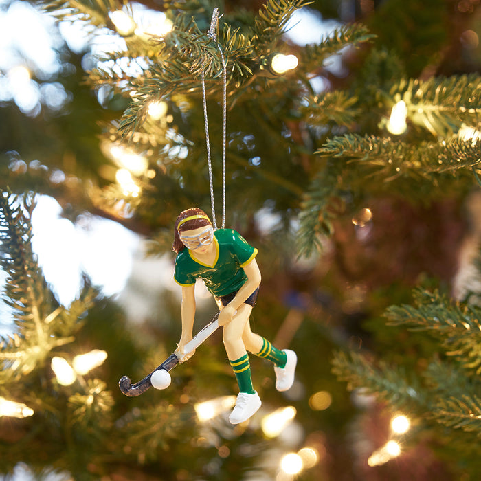 A Field Hockey Girl Ornament.