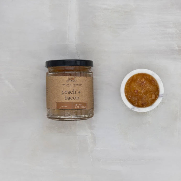 Finch + Fennel Peach + Bacon Jam 9 oz