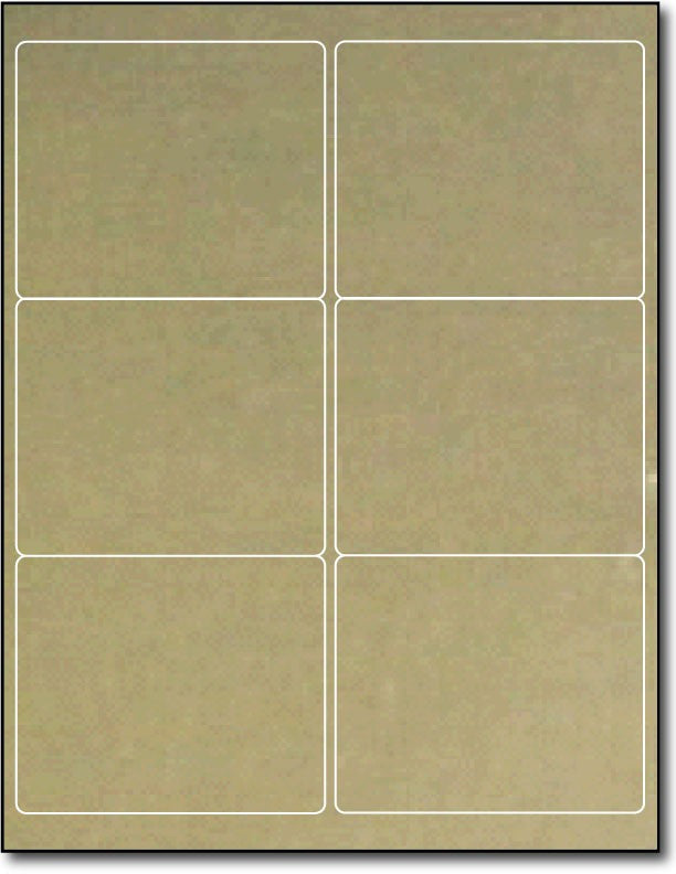 Adhesive Labels Gold Foil, size A6, measure (4" x 2") , compatible Laser, Foil