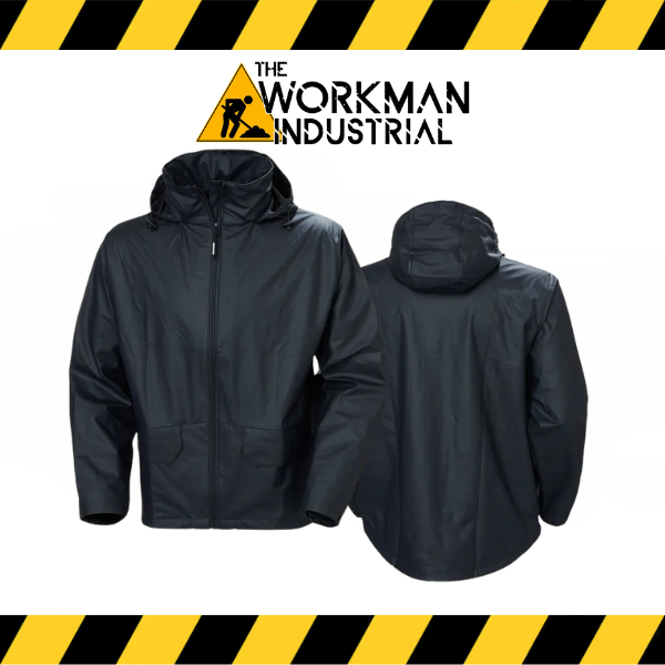 Helly Hansen Voss waterproof stretch rain jacket in navy.