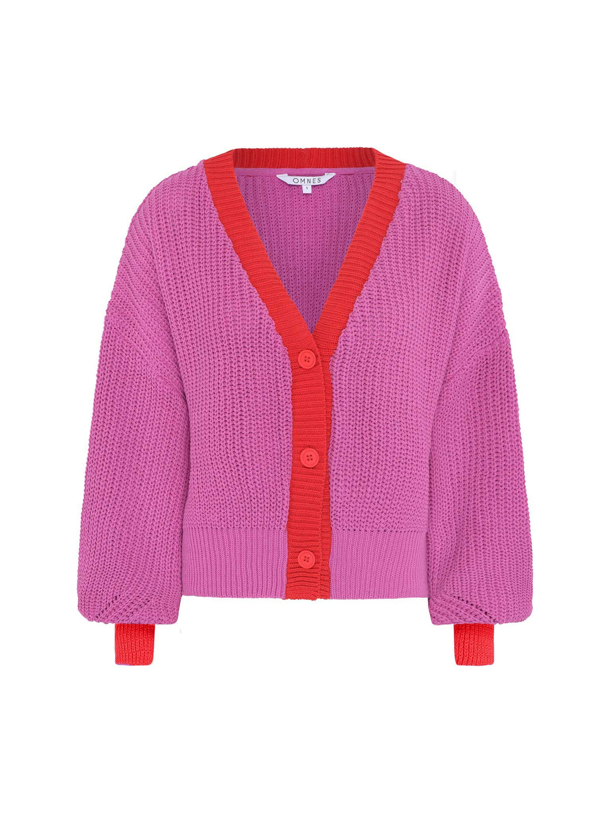 Hopper Cardigan in Pink and Red