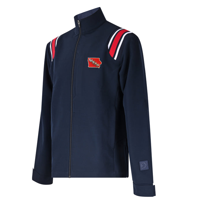 Iowa (IHSAA) Davis BFX Soft Shell Navy/Red Traditional Jacket
