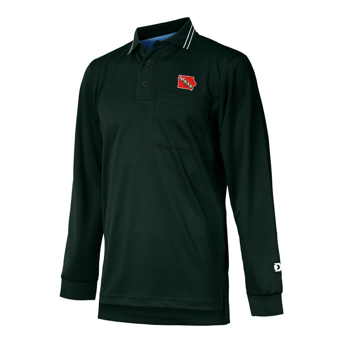 Iowa (IHSAA) Davis BFX Traditional LS Black Umpire Shirt