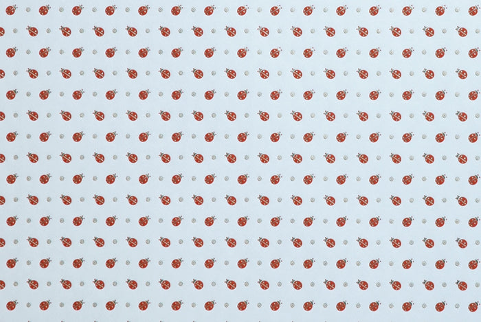 Italian Letterpress Lady Bugs Red & Gold