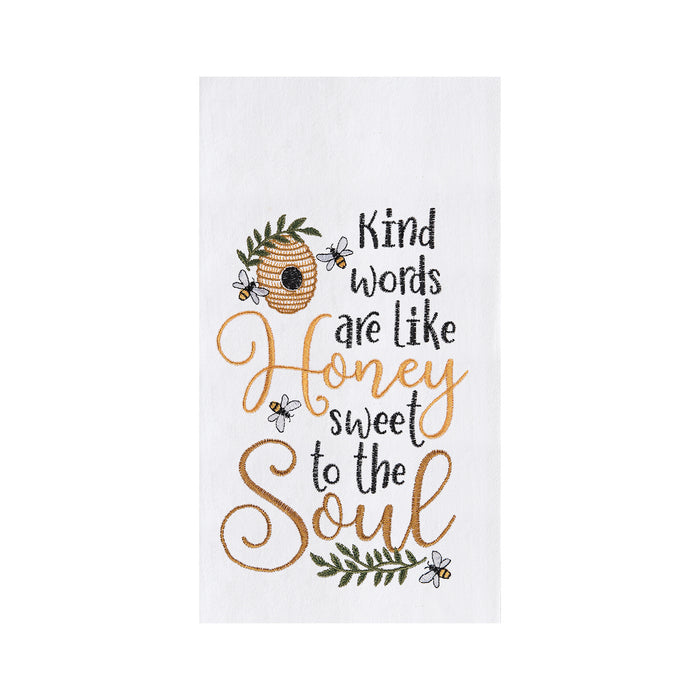 A Kind Words Are Like Honey Flour Sack Kitchen Towel.