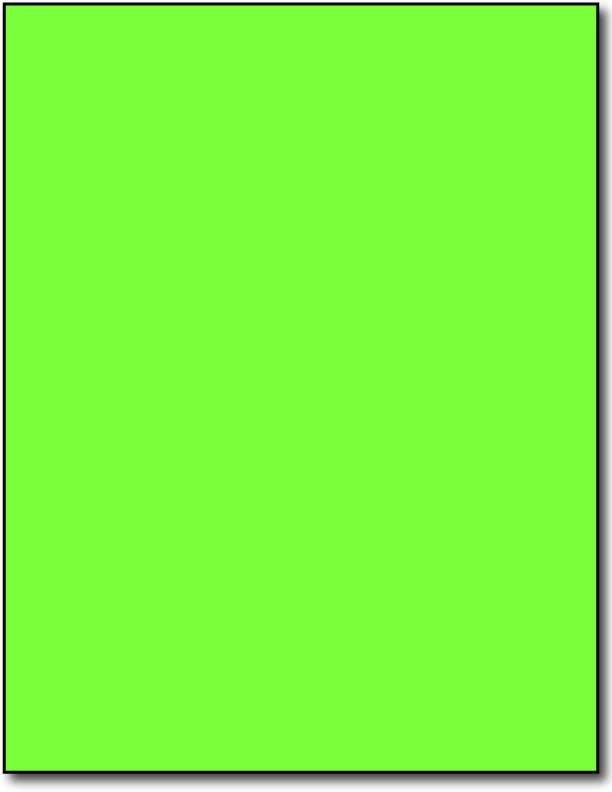 Adhesive Green Fluorescent Labels, measure (8 1/4" x 10 3/4") , compatible with inkjet and laser, matte both sides