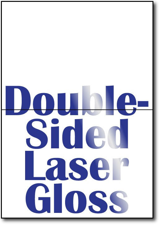 80lb Microperforated Double Sided Laser Gloss 5" x 7" Greeting Cards.