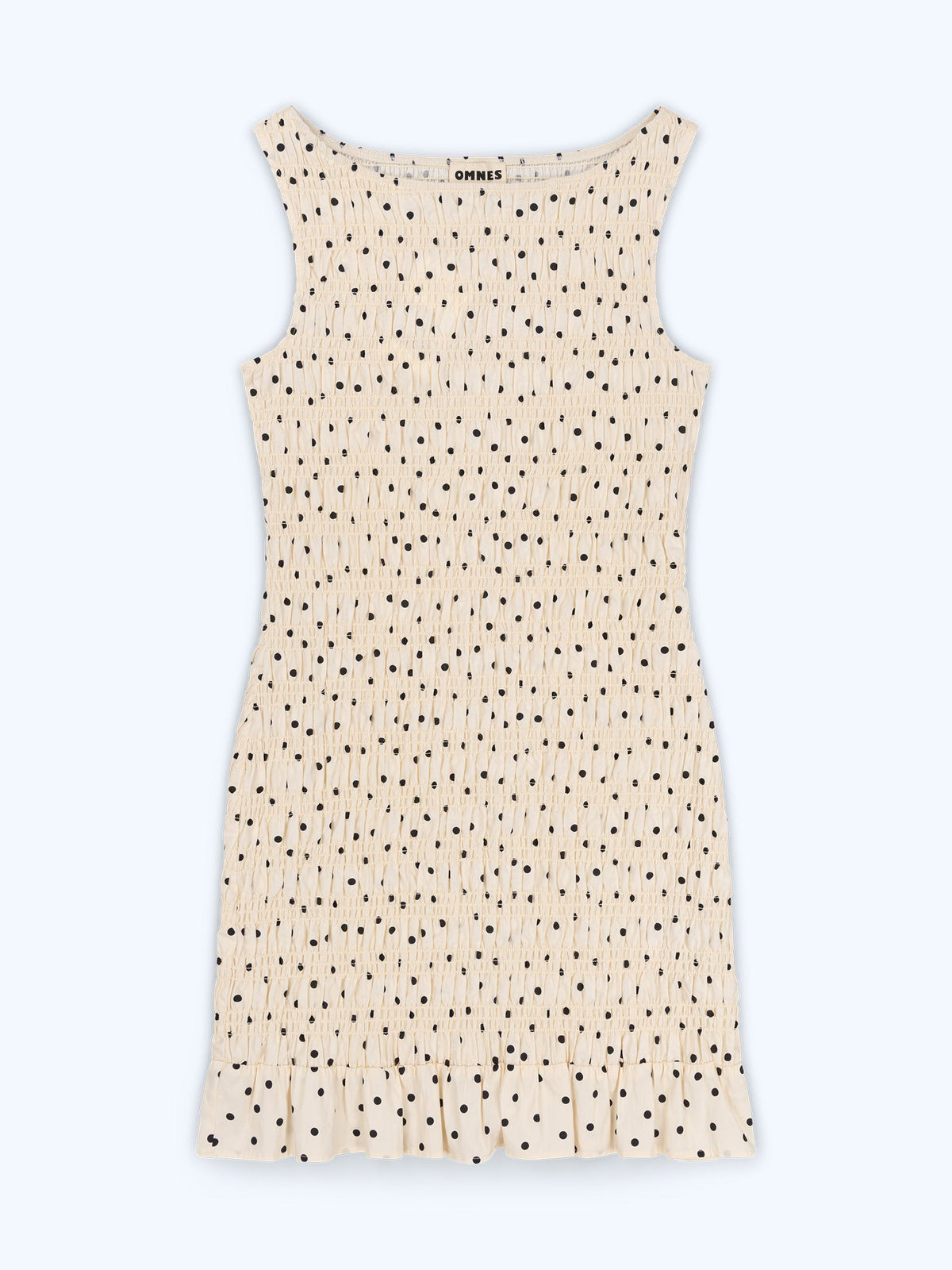 Luann Dress in White Polka Dot