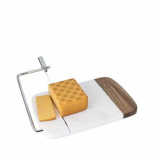 Marble & Acacia Wire Slicer by Twine
