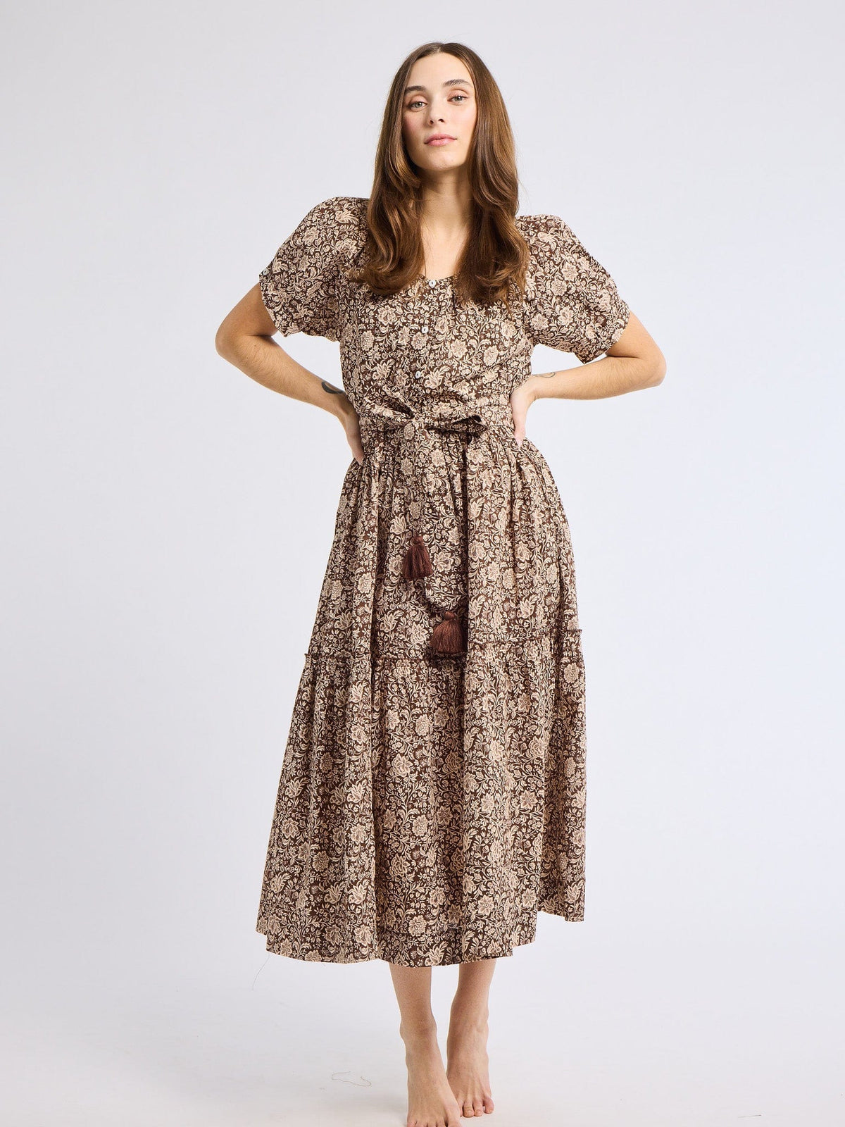Françoise Skirt in Cocoa Floral