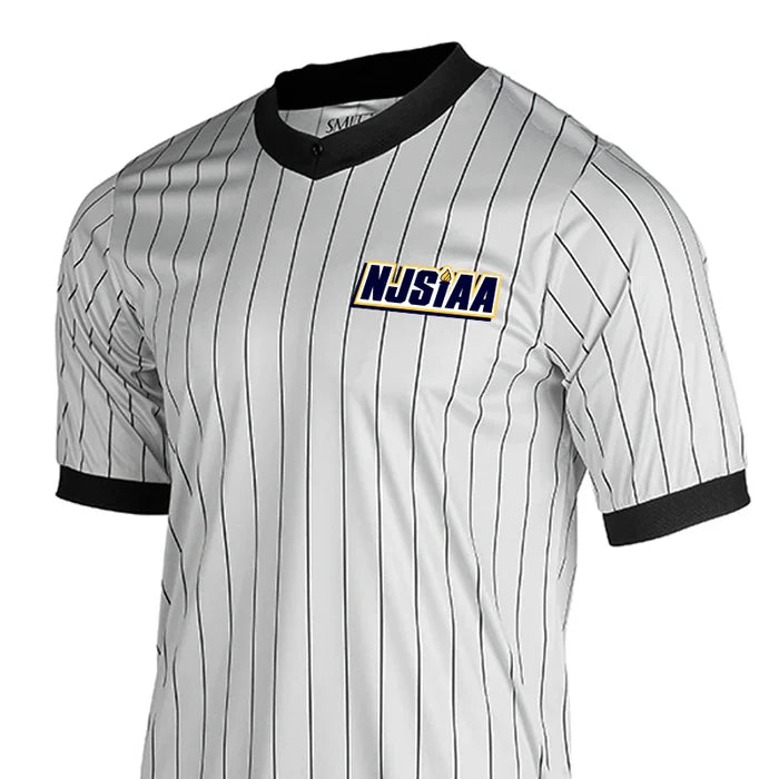 New Jersey (NJSIAA) Smitty Gray Pinstripe Referee Shirt