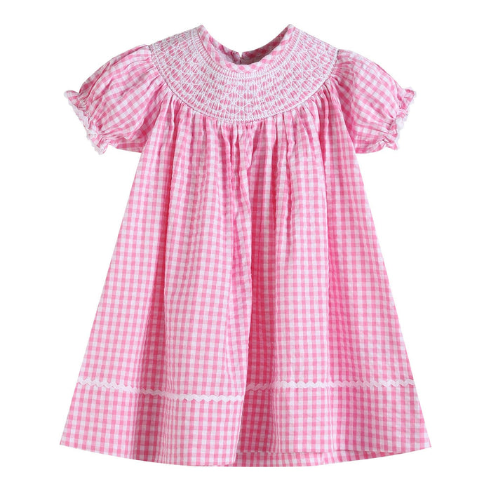 Pink Gingham Classic Smocked Bishop Dress - Premium from Lil Cactus - Just $34.0! Shop now at Pat's Monograms