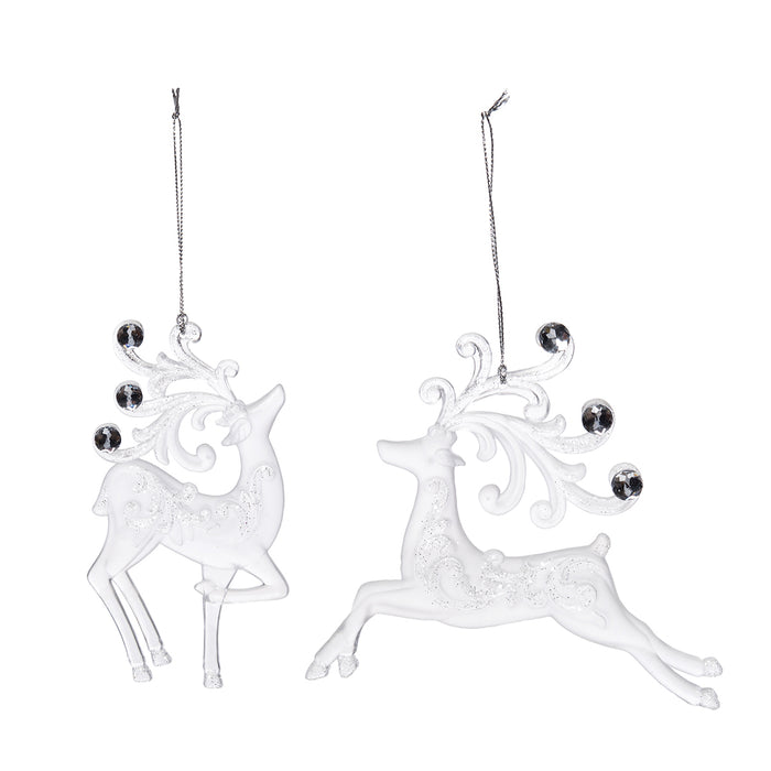 A set of Playful Reindeer ornaments.