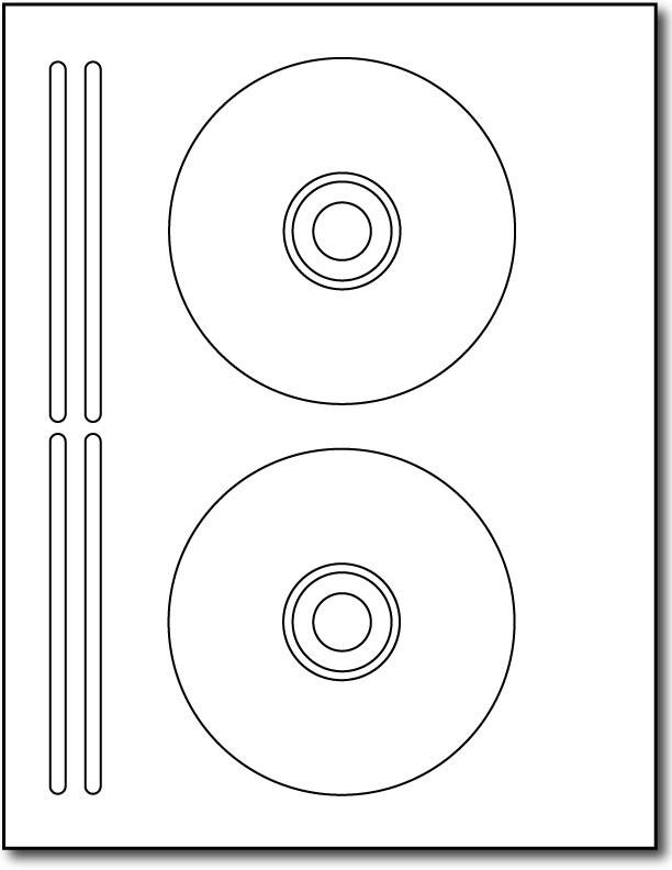 Adhesive 2-Up Avery CD Labels, measure (4.5" Round) , compatible with inkjet and laser, matte both sides