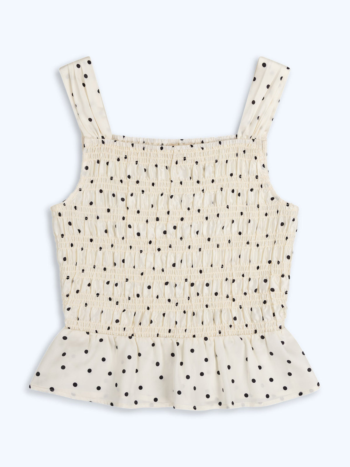 Rain Top in White Polka Dot