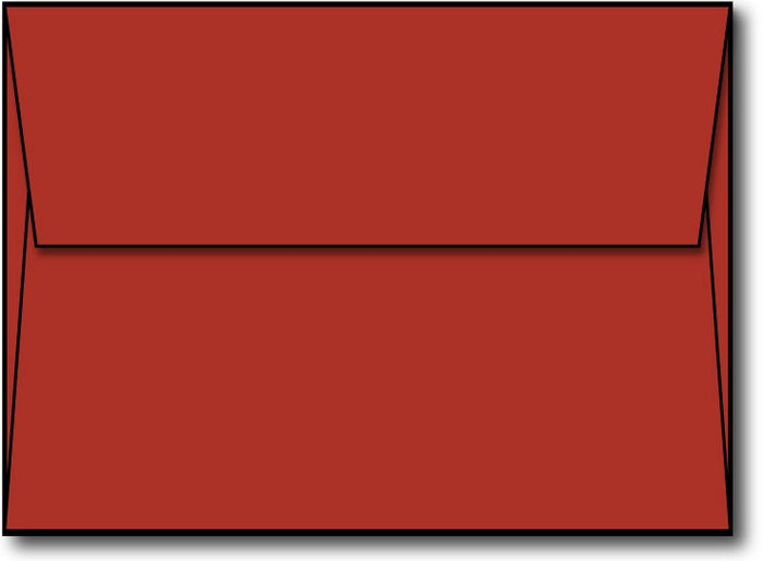 24lb Red A6 Square Flap 4 3/4" x 6 1/2" Envelopes.
