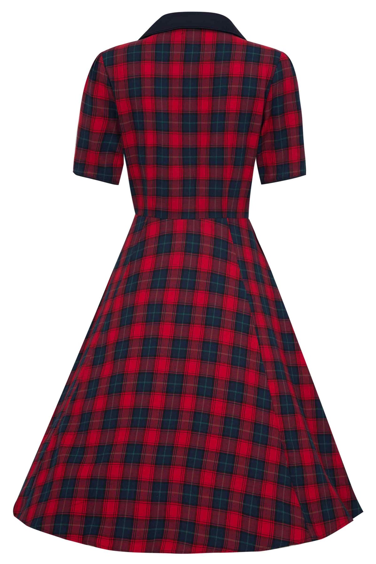 Penelope Red Tartan Shirt Dress