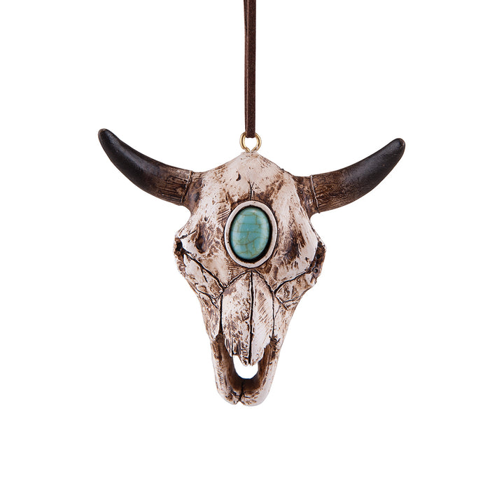 A Steer Skull Ornament.