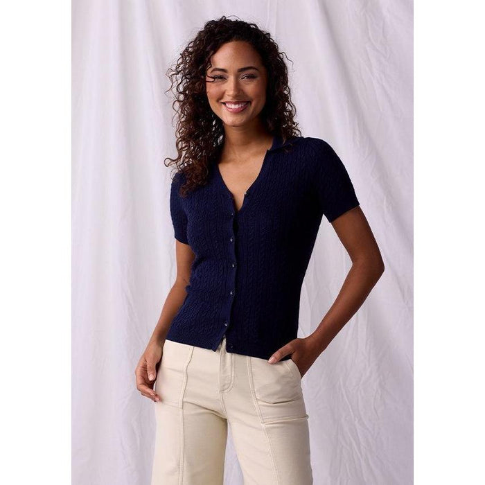 Sutton Fine Gauge Top in Navy