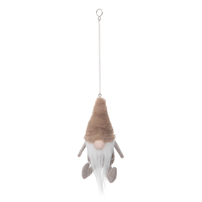 A Taupe Gnome on Spring Ornament.