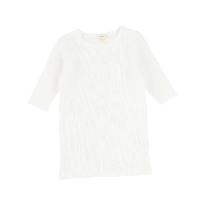 tee 3/4 ribbed - pure white
