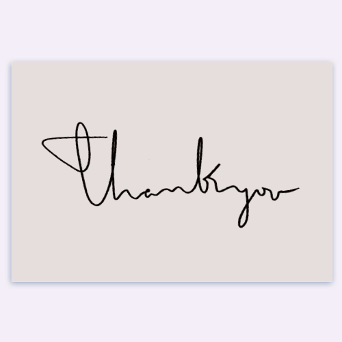 Thank you script