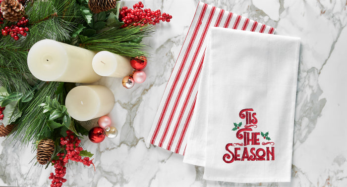 A Tis The Season Flour Sack Kitchen Towel.