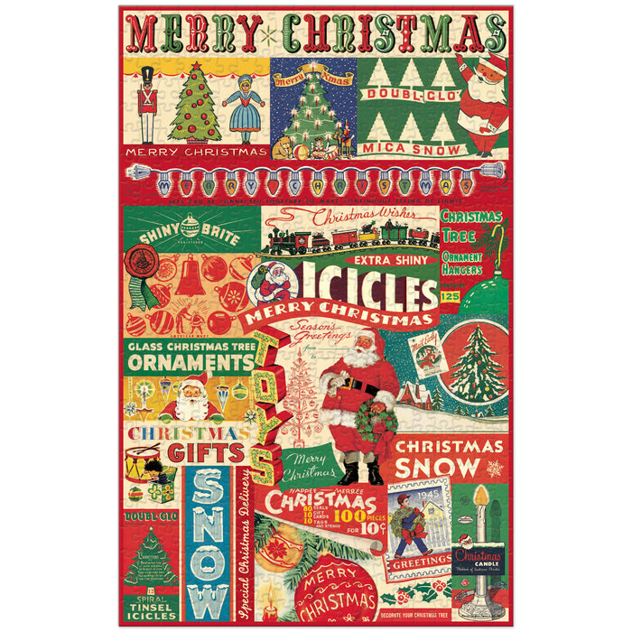 Completed Vintage Christmas puzzle