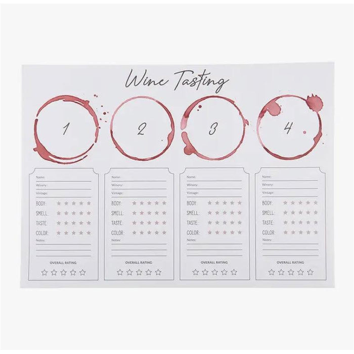 Wine Tasting Placemat 24 Pack