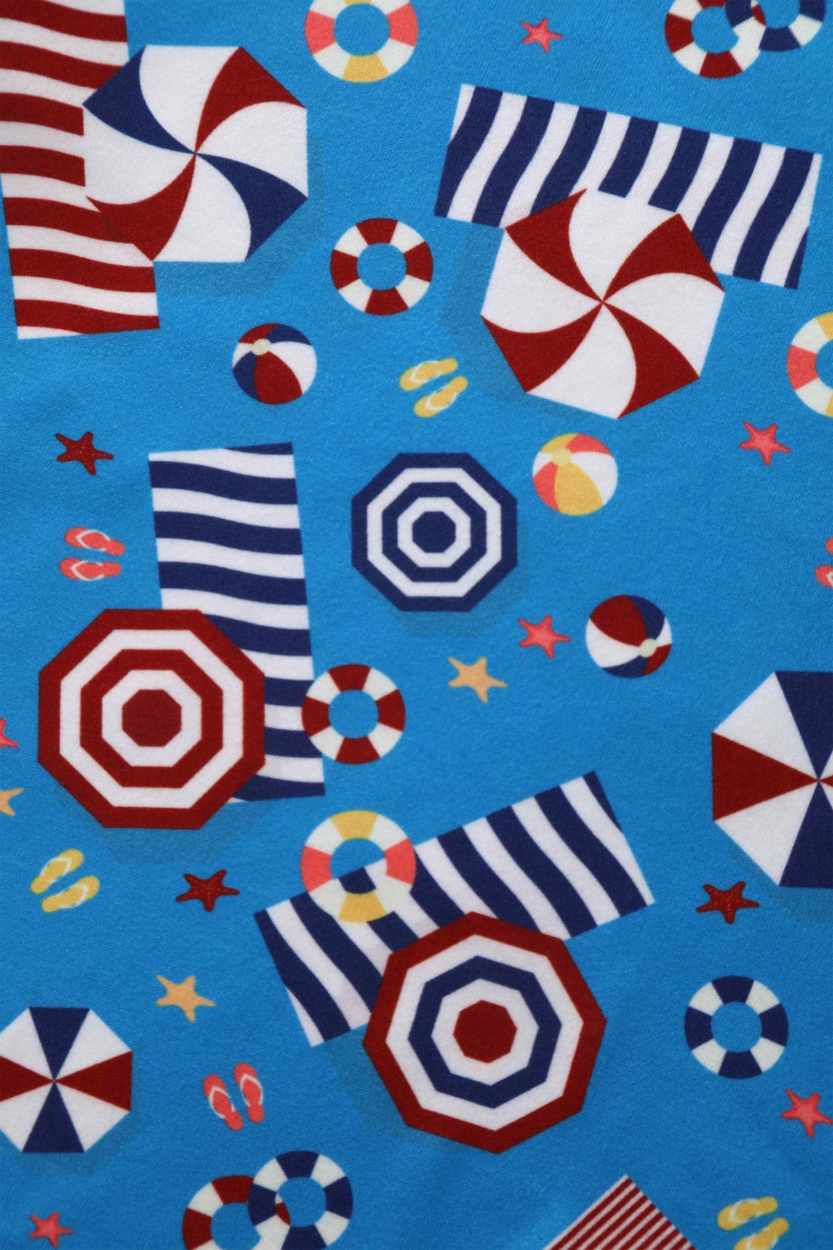 Matilda Wrap Dress In Blue Parasol Print