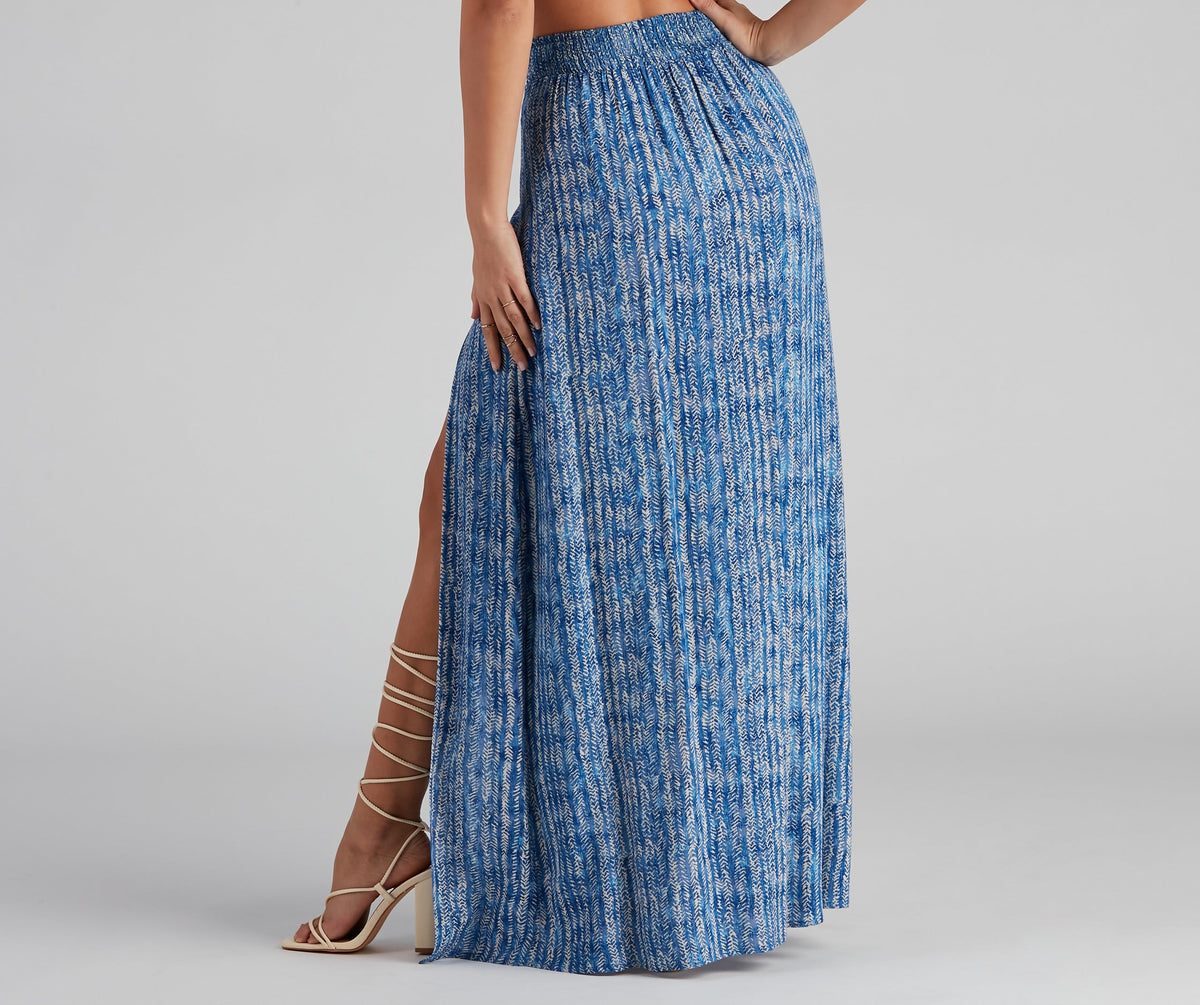 Girl's Trip Boho Slit Maxi Skirt