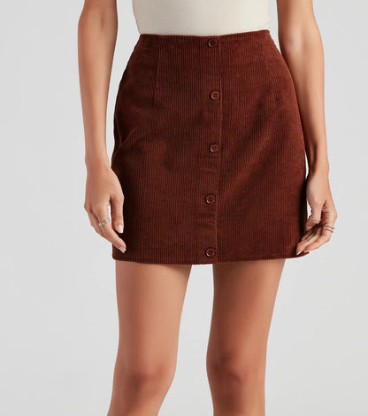 Fall Fave Corduroy Mini Skirt
